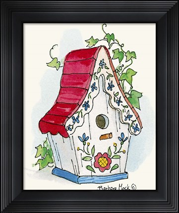 Framed Swiss Family Birdhouse Print