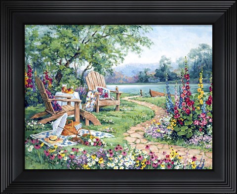 Framed Lakeside Afternoon Print