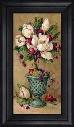 Framed Magnolia Cluster Topiary I Print