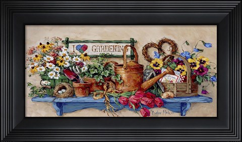 Framed Baskets and Bird's Nest Print