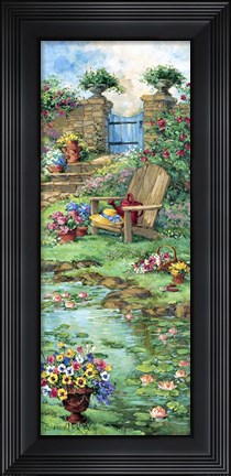Framed Blue Garden Gate Print