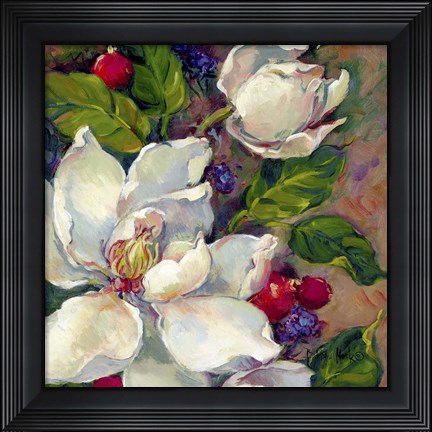 Framed Magnolia Squsre 1 Print