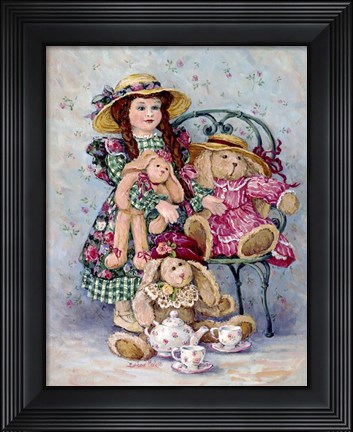 Framed Doll Party Print