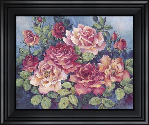 Framed Victorian Roses Print