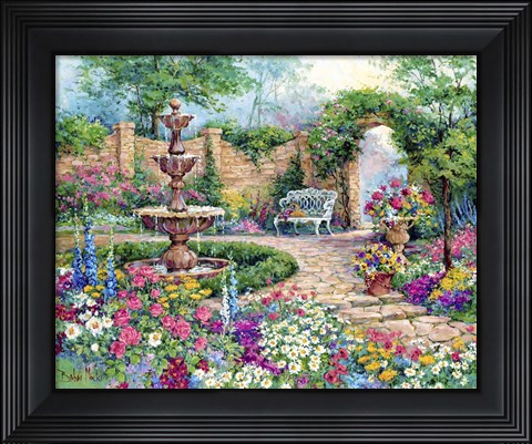 Framed Tranquil Garden Print