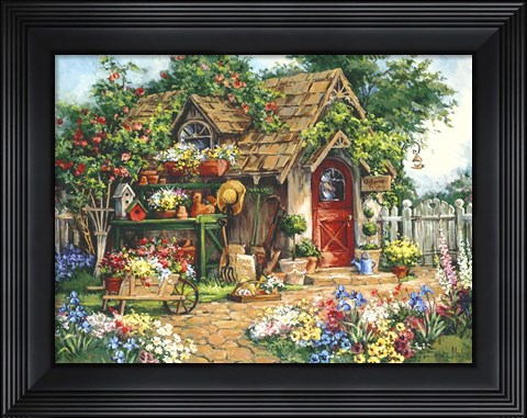 Framed Gardener's Haven Print