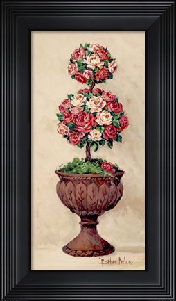 Framed Rose Topiary I Print