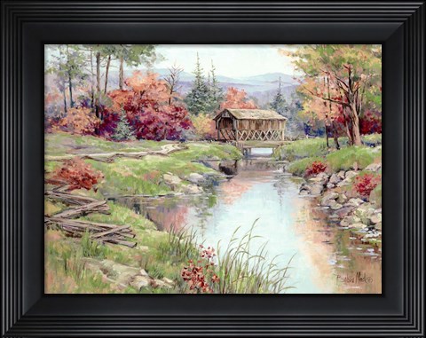 Framed Blue Mountain River Print