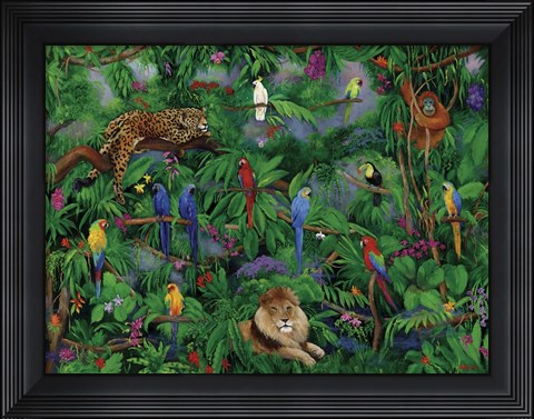 Framed Birds in Paradise Print