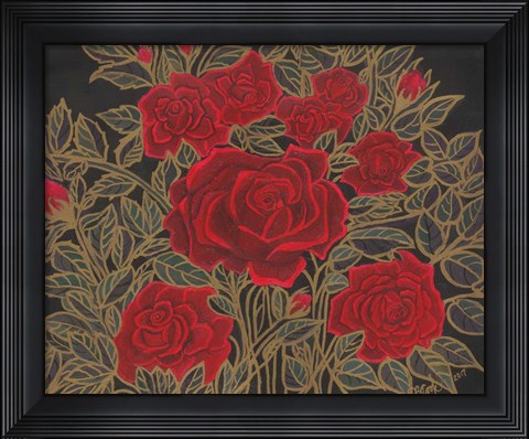 Framed Rose Garden Print