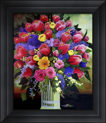 Framed Springtime Flowers 1 Print