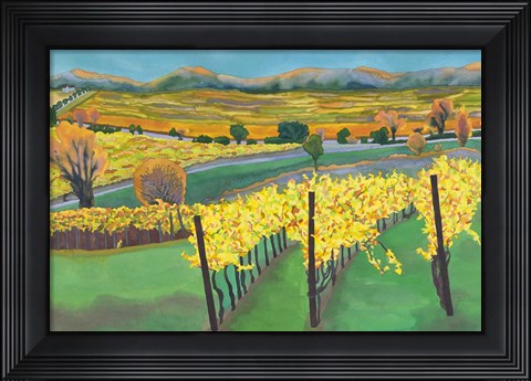 Framed Autumn Vineyard Print