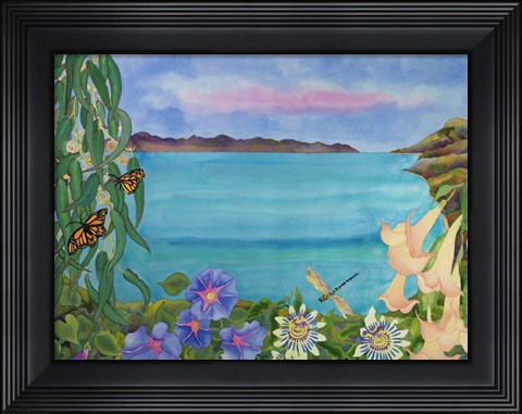 Framed Merrie&#39;s Seascape Print