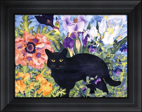 Framed Black Cat Magic Print