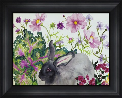 Framed Hubert with Kale Print