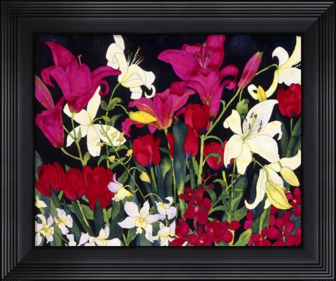 Framed Luscious Lilies Print