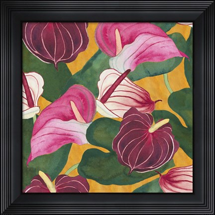 Framed Heavenly Divine- Anthuriums Print