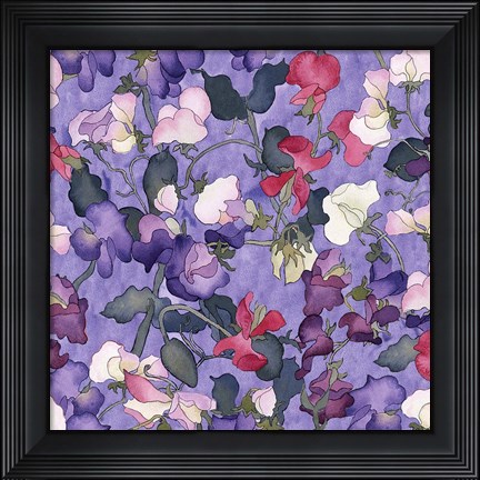 Framed Sweet Peas Print