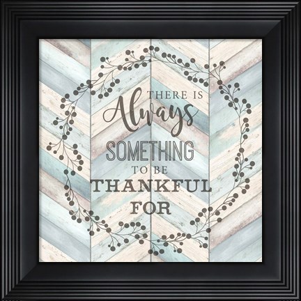 Framed Always Thankful Chevron Print