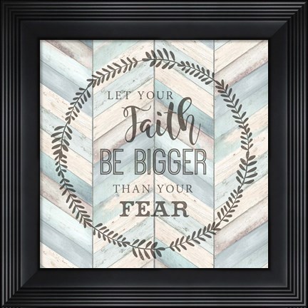 Framed Let Your Faith Chevron Print