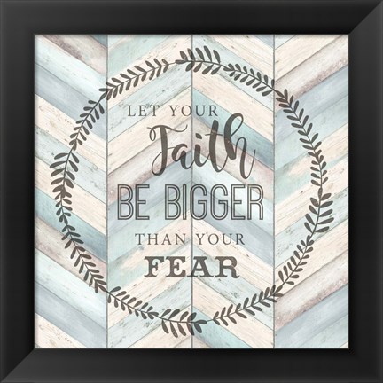 Framed Let Your Faith Chevron Print