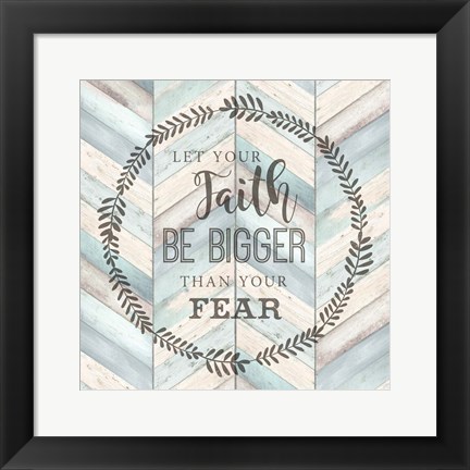 Framed Let Your Faith Chevron Print