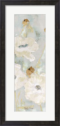 Framed Poppies in the Wind Cream Panel II Print