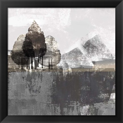 Framed Textured Landscape Print