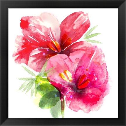 Framed Floral Beauty II Print