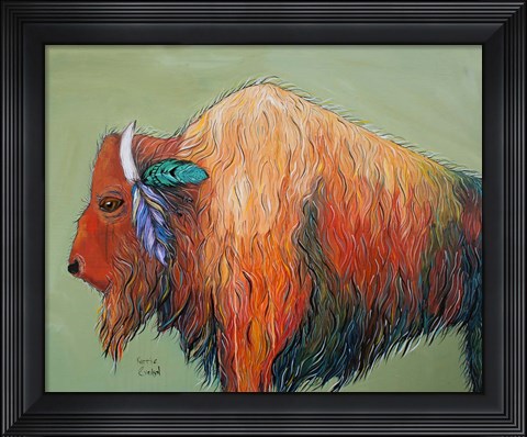 Framed Warrior Bison Print