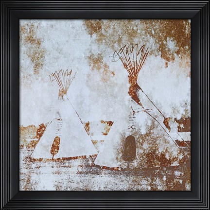 Framed Textured Tipi&#39;s Print