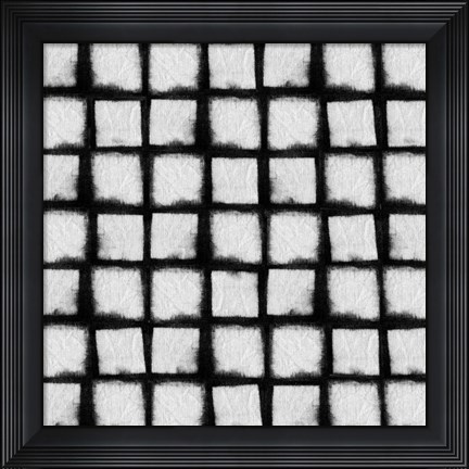 Framed Shibori Black I Print