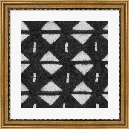 Framed Shibori Black III Print