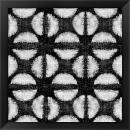 Framed Shibori Black IV Print