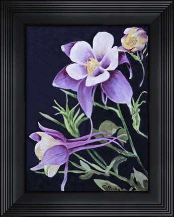 Framed Touch of Purple Print