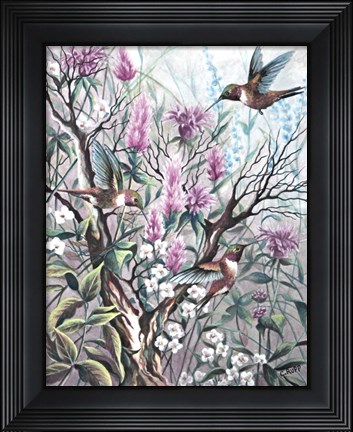 Framed Hummingbird Tapestry Print