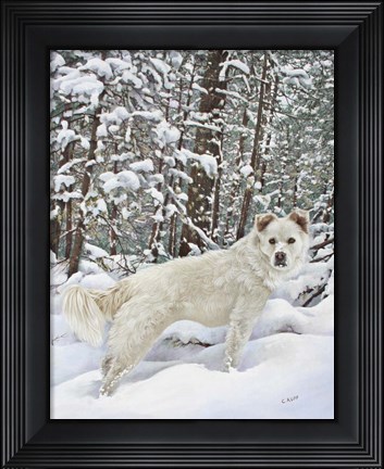 Framed I Love Snow Print