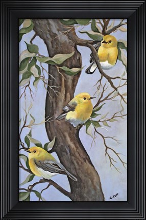 Framed Little Yellow Birds Print
