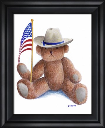 Framed Teddy Bear III Print