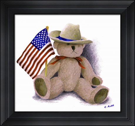 Framed Teddy Bear IX Print