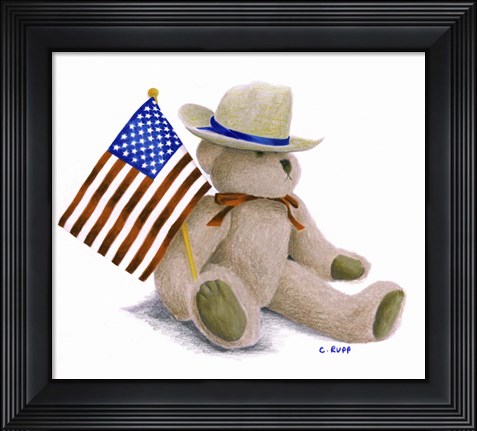 Framed Teddy Bear VI Print