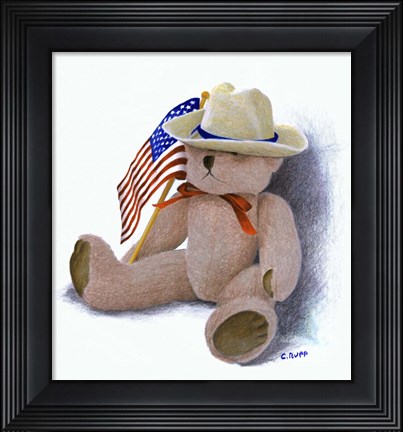 Framed Teddy Bear VII Print