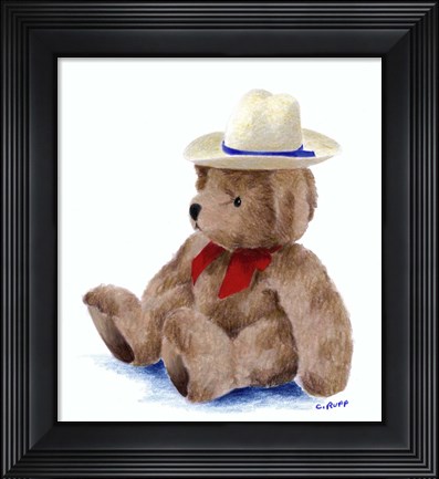 Framed Teddy Bear VIII Print