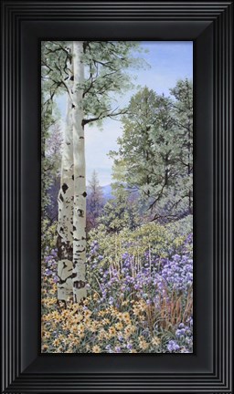 Framed Aspen with Asters Print