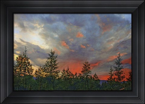 Framed Fire in the Sky Print