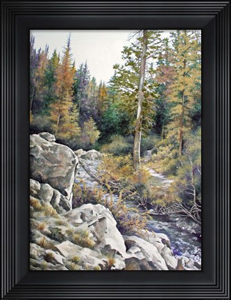 Framed Mountain Rapids Print
