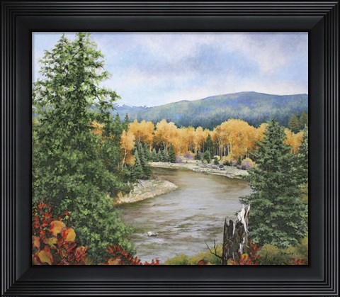 Framed Mountain Stream Print