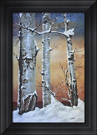 Framed Winter Sunset Print