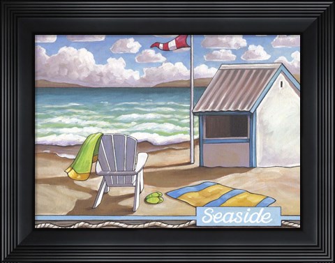 Framed Seaside Beach Print