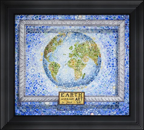 Framed Earth without Art Print